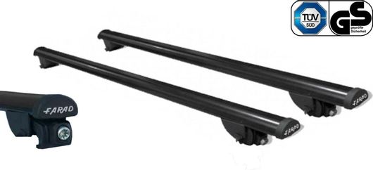 Μπάρες Οροφής Farad για Opel Mokka με Πόδια & Κλειδαριά Μέταλλο 110cm Ασημί