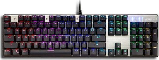 Gaming Πληκτρολόγιο Motospeed Inflictor CK104 Μηχανικό με Outemu Red Διακόπτες & RGB Φωτισμό Αγγλικό US Ασημί