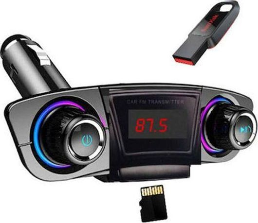 FM Transmitter Αυτοκινήτου 8209 με Bluetooth / MicroSD / USB