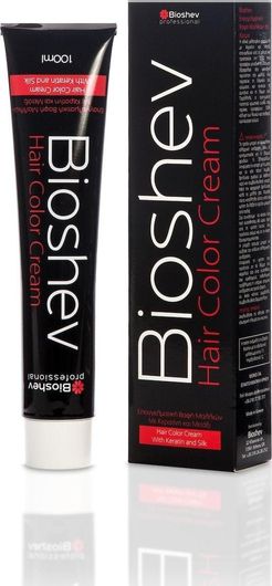Bioshev Professional Hair Color Cream Βαφή Μαλλιών 7.17 Ξανθό Σαντρέ Μαρόν 100ml