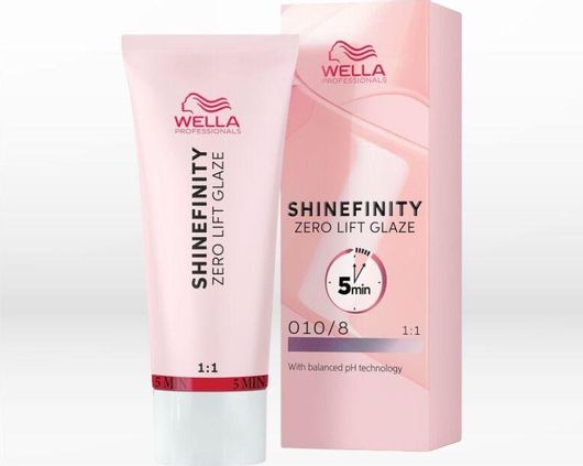 Wella Shinefinity Zero Lift Glaze Προσωρινή Βαφή Μαλλιών 010/8 Ξανθό Ανοιχτό Χρυσό 60ml