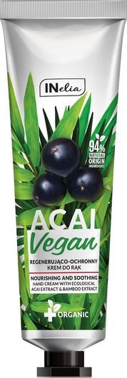 Κρέμα Χεριών & Νυχιών Inelia Vegan Ενυδατική Κρέμα Χεριών Acai & Bamboo 100ml