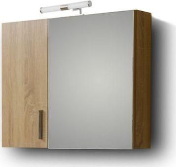 Καθρέπτης Μπάνιου Martin 3MSI090SN0W με Ντουλάπι 88x65cm Καφέ