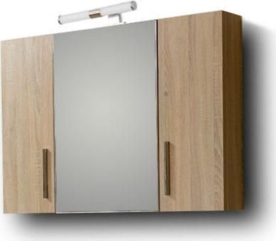 Καθρέπτης Μπάνιου Martin 3MSI100SN0W με Ντουλάπι 95x65cm Καφέ