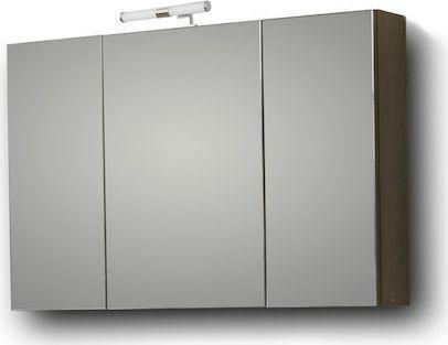 Καθρέπτης Μπάνιου Martin 3MOM100GO0W Μοριοσανίδα με Ντουλάπι 95x65cm Καφέ