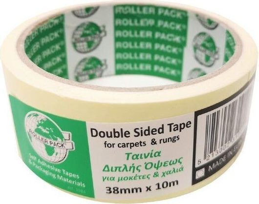 Αυτοκόλλητη Ταινία Roller Pack Διπλής Όψης 38mmx10m Λευκό