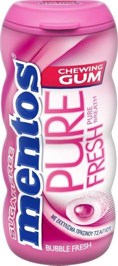 Τσίχλες Mentos Pure Fresh με Γεύση Bubblefresh Χωρίς Ζάχαρη 28gr