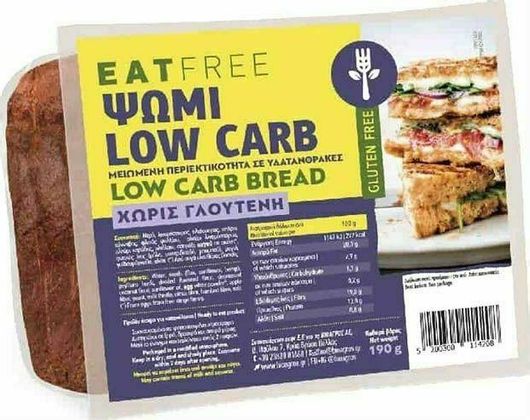 Ψωμί Βιο Αγρός Λιναρόσπορου Eat Free Low Carb 190gr