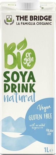 Γάλα Σόγιας The Bridge Βιολογικό Φυτικό Χωρίς Ζάχαρη 1lt