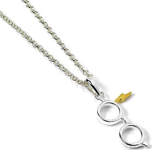 Replica The Carat Shop Harry Potter Sterling Silver Lightning Bolt & Glasses Necklace 