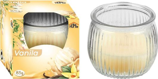 Κερί HOMie 57468 Αρωματικό σε Βάζο 85gr Μπεζ