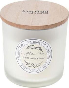 Κερί Αρωματικό σε Βάζο Natural Story Sandalwood 10x10cm Λευκό