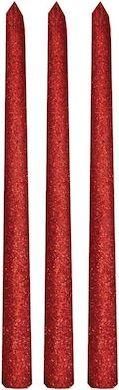 Κερί Διακοσμητικό Κηροπηγίου Σετ 3τμχ Κόκκινο