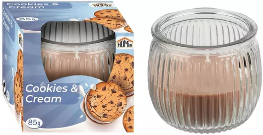 Κερί HOMie 57467 Αρωματικό σε Βάζο 85gr Εκρού