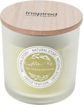 Κερί Next Deco Αρωματικό σε Βάζο Natural Story 10x10cm Λευκό