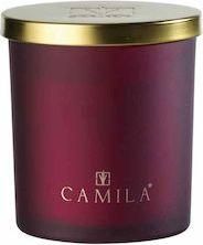 Κερί Camila Αρωματικό σε Βάζο Latte di Riso & Ciliegio 140gr Μοβ