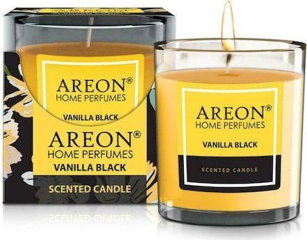Κερί Areon Αρωματικό σε Βάζο Vanilla Black 120gr Κίτρινο