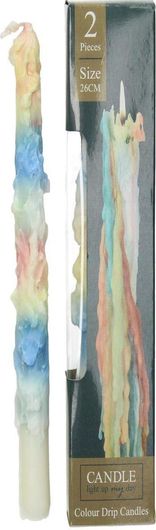 Κερί ArteLibre Αρωματικό Κηροπηγίου 26cm Σετ 2τμχ Πολύχρωμο