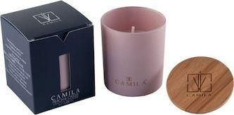 Κερί Camila Αρωματικό σε Βάζο Pesca & Cassis 140gr Ροζ