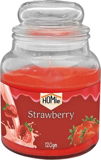 Κερί HOMie 57475 Αρωματικό σε Βάζο 120gr Κόκκινο