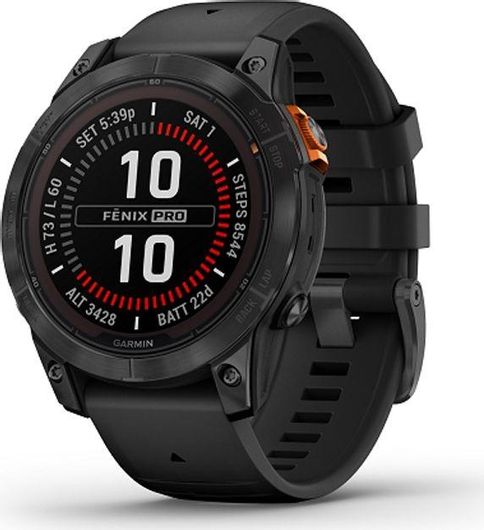 Smartwatch Garmin Fenix 7 Pro Solar 47mm Αδιάβροχο με Παλμογράφο Γκρι / Μαύρο