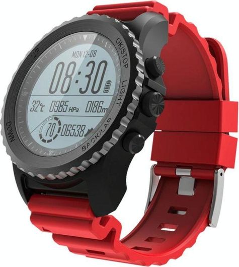 Smartwatch S968 1.32" GPS Silicone Strap Red