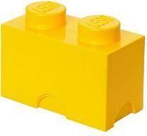 Παιδικό Κουτί Αποθήκευσης Lego Πλαστικό 2-Stud 25x12x18cm Κίτρινο