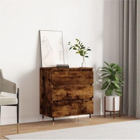 Συρταριέρα Κρεβατοκάμαρας VidaXL 827177 Ξύλινη με 3 συρτάρια 60x35x70cm