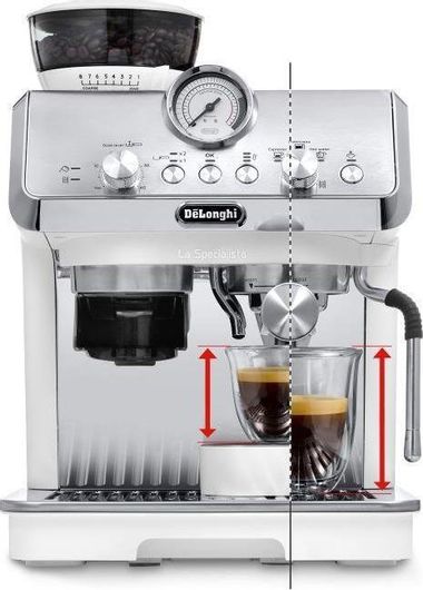 De'Longhi La Specialista Αυτόματη Μηχανή Espresso 1550W Πίεσης 15bar με Μύλο Άλεσης Λευκή