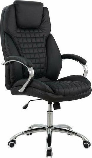 Καρέκλα Διευθυντική με Ανάκλιση Kiev Μαύρη HomeMarkt