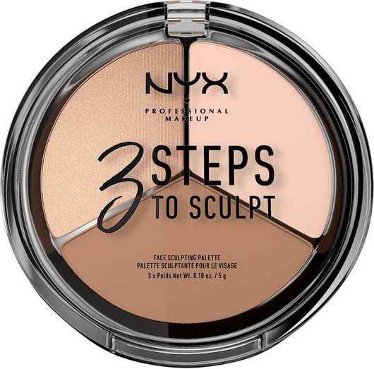 Παλέτα Contouring Nyx Professional Makeup 3 Steps To Sculpt Fair 15gr