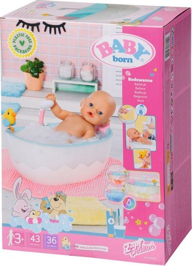 Μπανιέρα Baby Born για Μωρό Κούκλα για 3+ Ετών