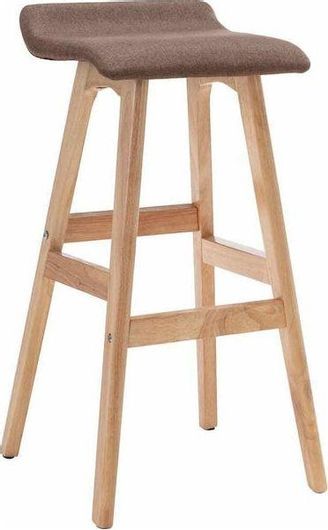 Σκαμπό Μπαρ VidaXL 249576 Επενδυμένο με Ύφασμα Taupe 41x42x79cm