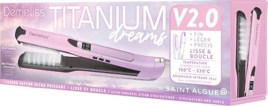 Demeliss Titanium Rose Dreams V2 0 20037 Πρέσα Μαλλιών με Ατμό και Κεραμικές Πλάκες 200W
