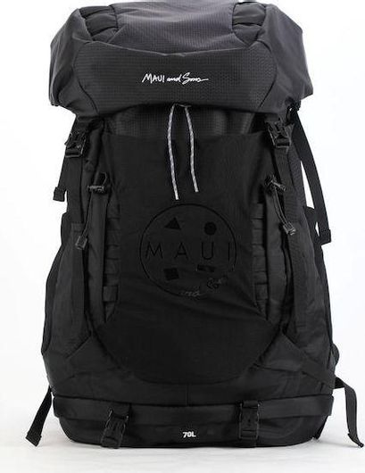 Ορειβατικό Σακίδιο Maui & Sons Trekking 70lt Αδιάβροχο Μαύρο