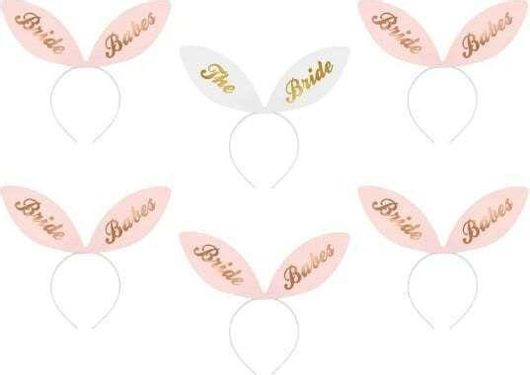 Στέκα PartyDeco Party με Θέμα Γάμος Σετ 6τμχ Ροζ / Λευκό