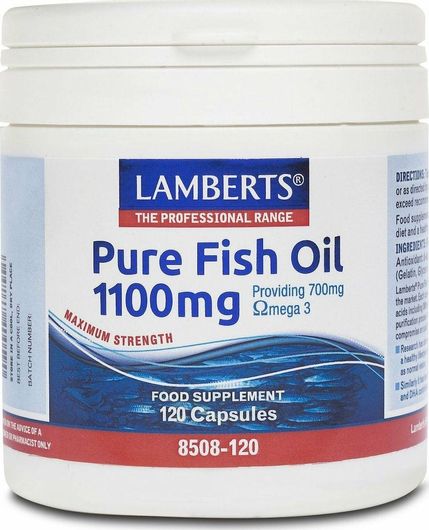 Lamberts Pure Fish Oil Ιχθυέλαιο 1100mg 120 Κάψουλες
