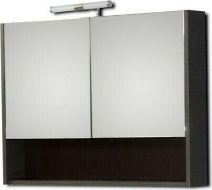 Καθρέπτης Μπάνιου Martin Soft Grey 100 Ορθογώνιο με Ντουλάπια 100x14x70cm Ανθρακί