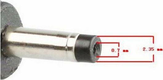 Βύσμα για Φορτιστή Powertech 2.35x0.7mm Laptop Asus M21