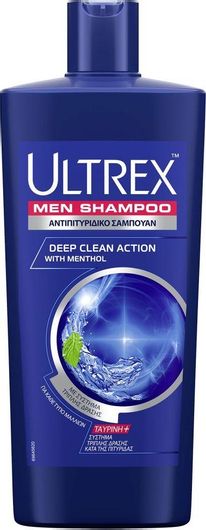 Σαμπουάν Ultrex Deep Clean κατά της Πιτυρίδας για Όλους τους Τύπους Μαλλιών 610ml