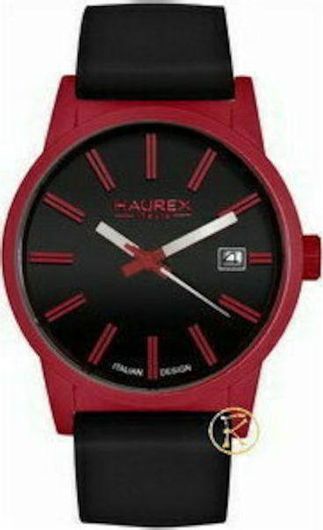 Ανδρικό Ρολόι Haurex Compact Watch 6K378URN με Λουράκι Μαύρο