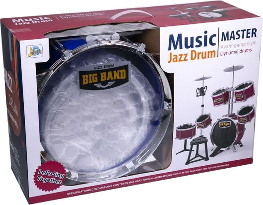 Σετ Ντράμς Big Band 6616A-4 με Σκαμπό και Πετάλ Μπλε