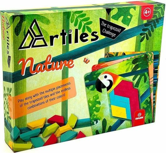 Τουβλάκια Svoora Ξύλινα Σύνθεση Σχημάτων & 4 Κάρτες Φύση Σετ 80τμχ για 4+ Ετών