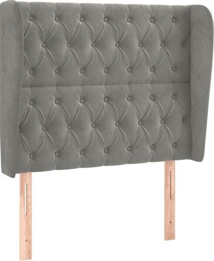 Κεφαλάρι Κρεβατιού vidaXL από Ύφασμα Ανοιχτό Γκρι 93x23x118cm