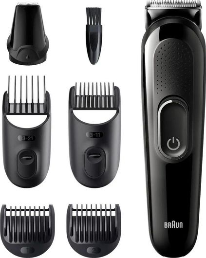 Κουρευτική Μηχανή Braun MGK3335 Επαναφορτιζόμενη Καφέ