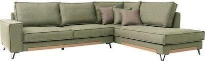 Καναπές Fylliana 888-222-044 Γωνιακός από Ύφασμα 280x220cm Πράσινο