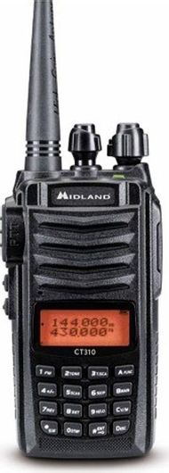 Ασύρματος Πομποδέκτης Midland CT 310 UHF / VHF 5W με Μονόχρωμη Οθόνη Μαύρο