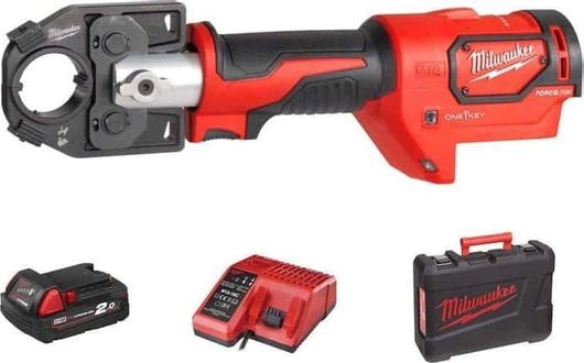 Ηλεκτρική Πρέσα Milwaukee M18 HCCT-201C Κιτ Ακροδεκτών Μπαταρίας Λιθίου 18V 1x2Ah