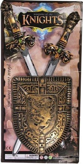 Αποκριάτικο Παιχνίδι με Σπαθί & Ασπίδα Καφέ