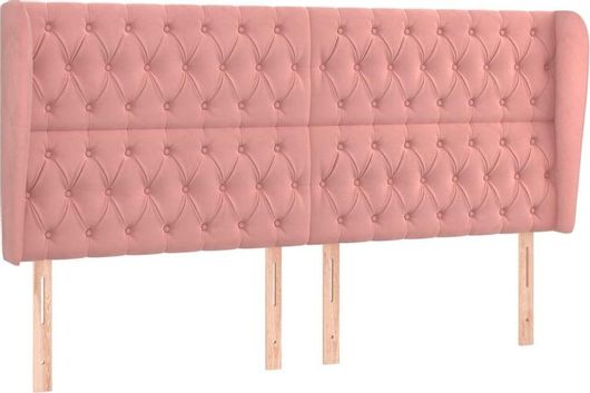 Κεφαλάρι Κρεβατιού vidaXL Πτυσσόμενο από Ύφασμα Ροζ 203x23x118cm